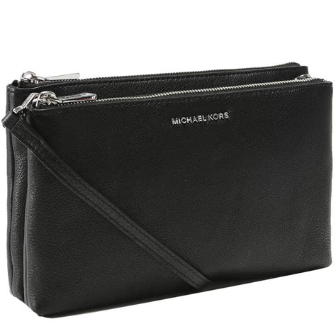 michael kors puch|Large Pebbled Leather Double.